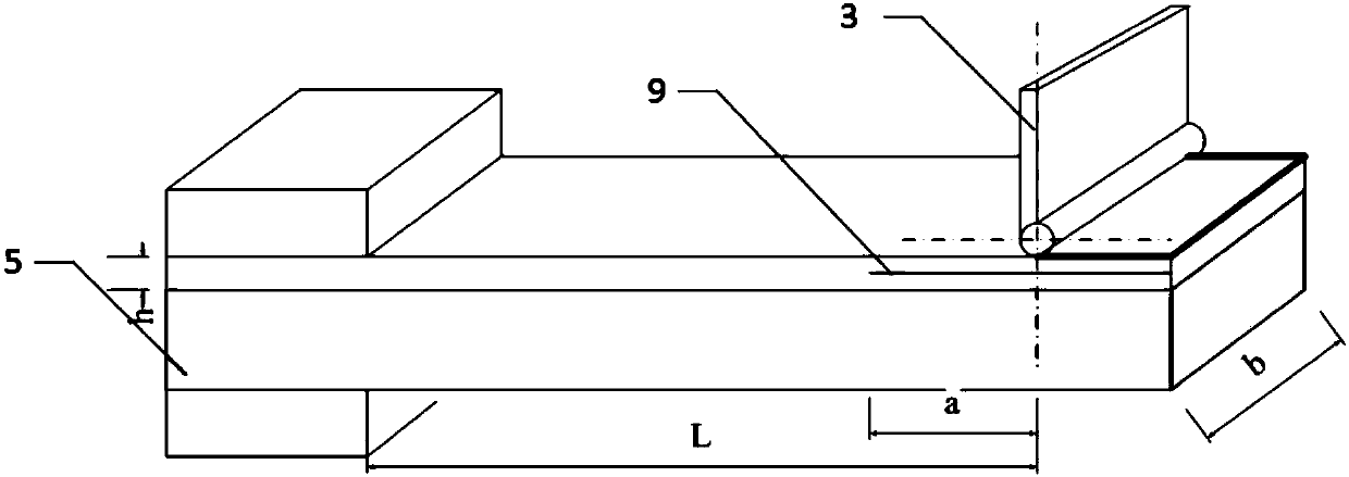 Assessment and test method and device for I-type interlaminar fracture toughness GIC of fiber-metal laminates (FMLs)