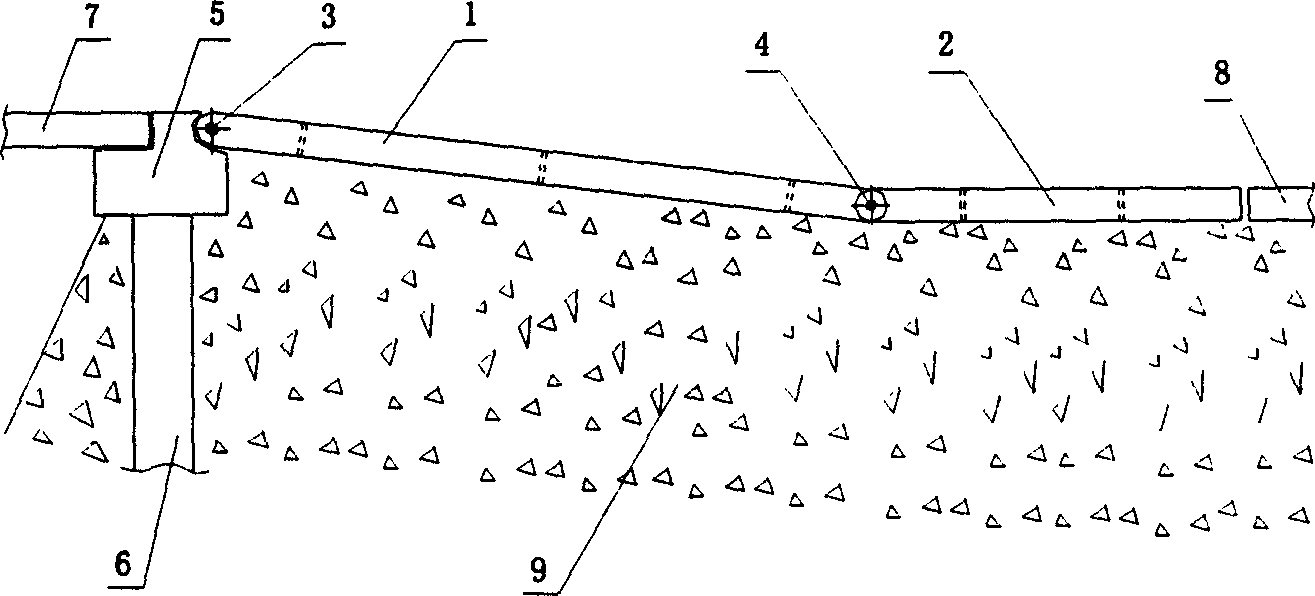 Chain transition device adapted for difference in settlement of building