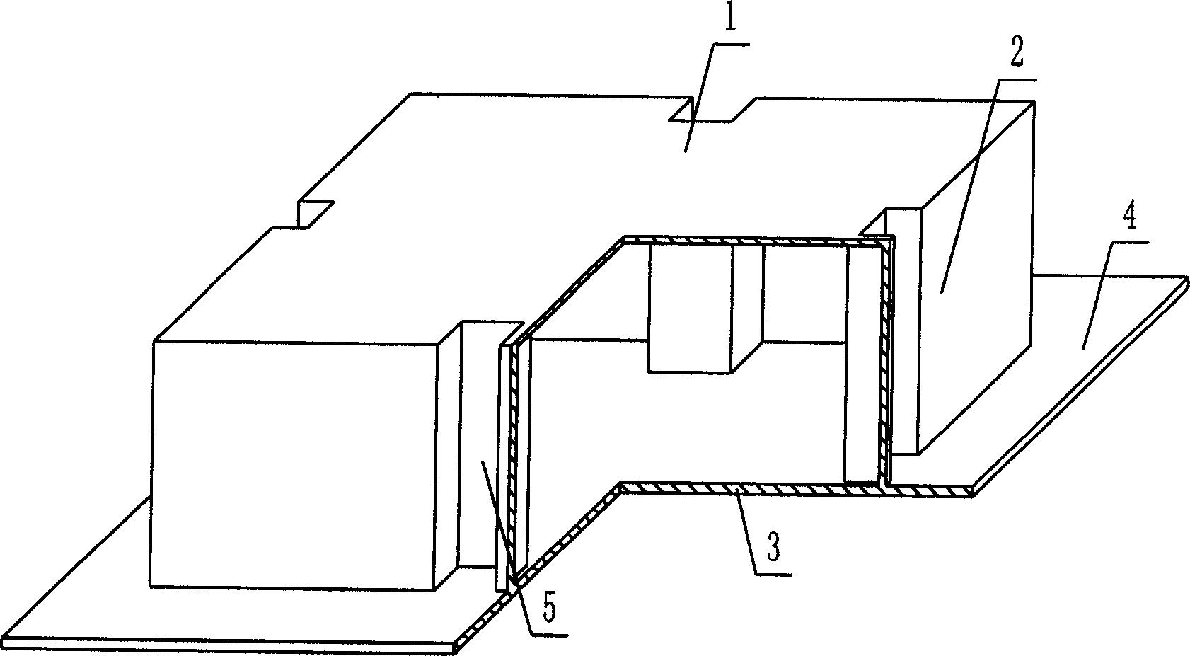 Cast-in-place concrete hollow cavity shuttering member