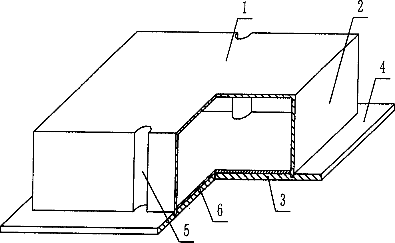 Cast-in-place concrete hollow cavity shuttering member