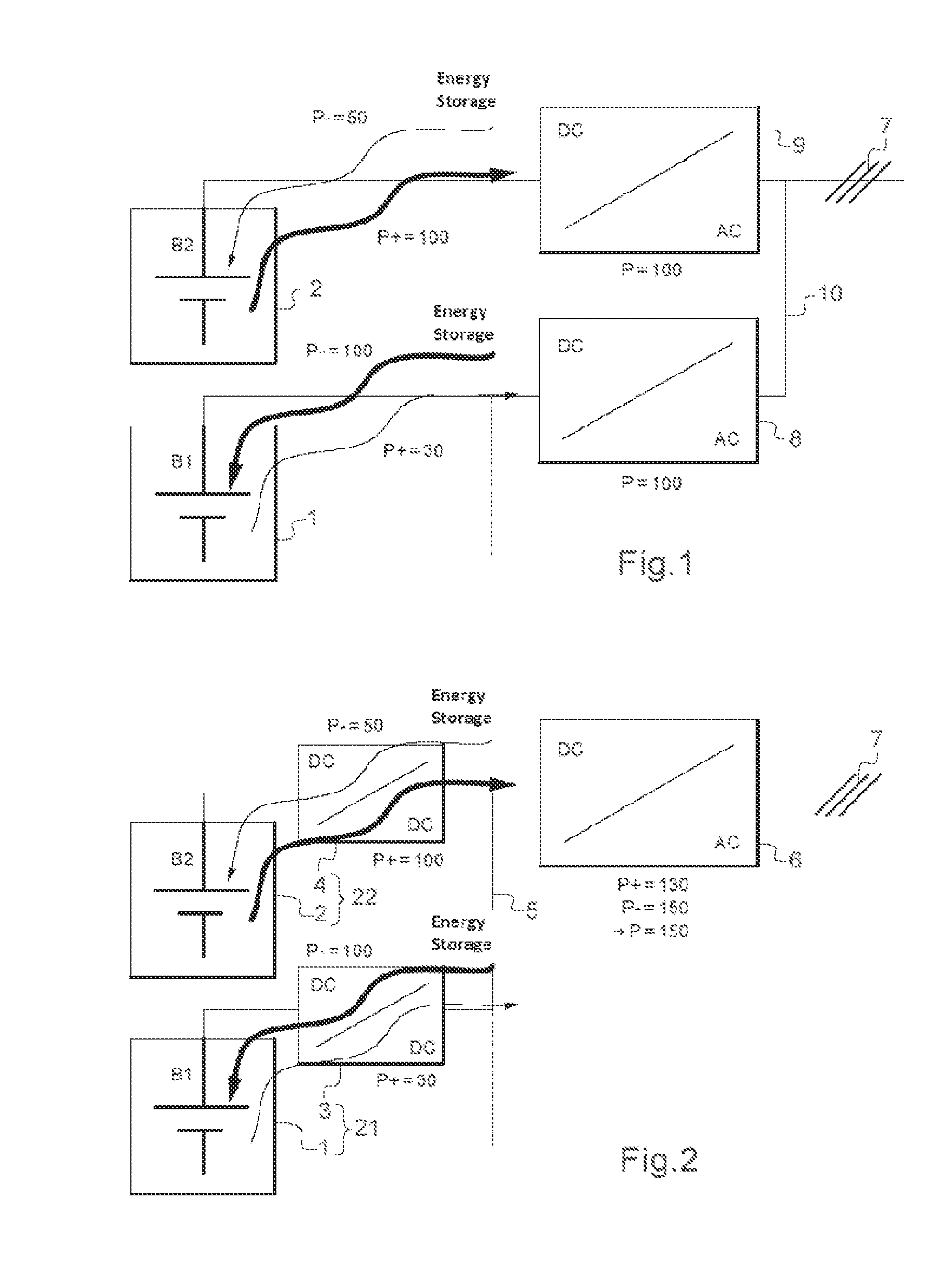 Electric energy storage system comprising an inverter