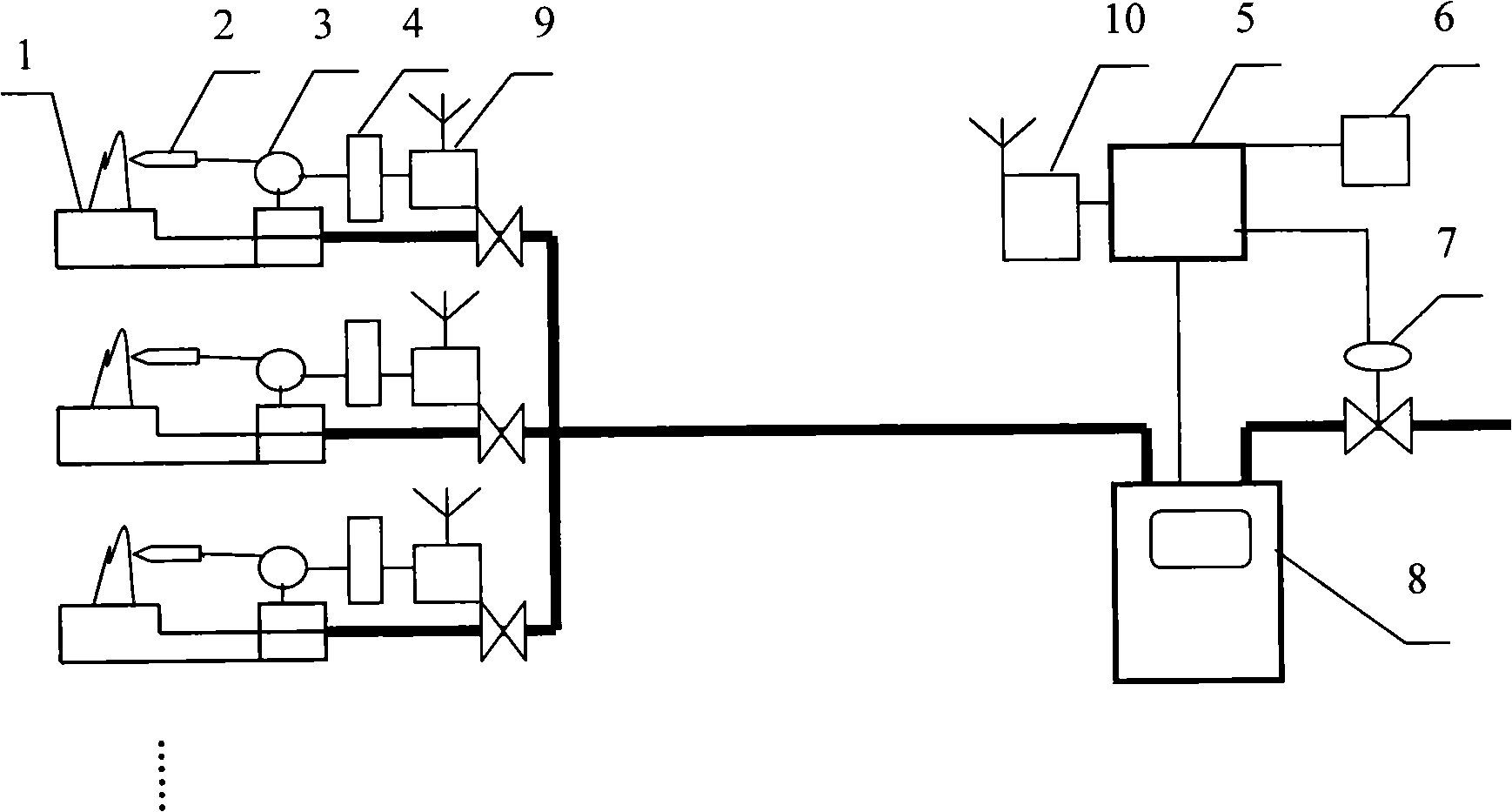 Indoor gas pipeline leakage protecting method and apparatus