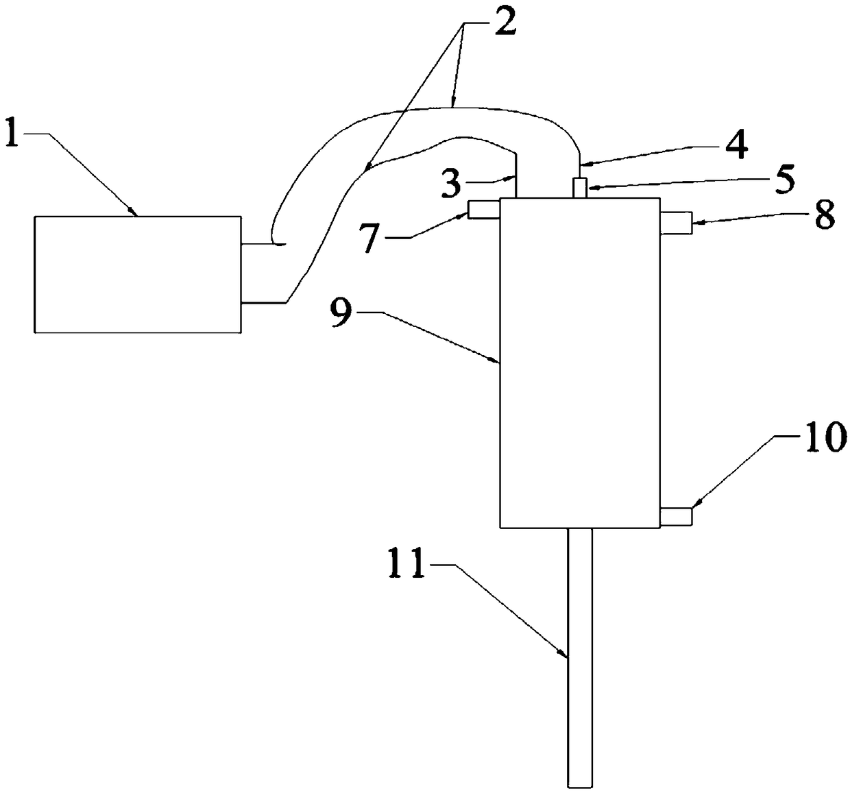 Static rotational flow emulsion-breaking device and application thereof