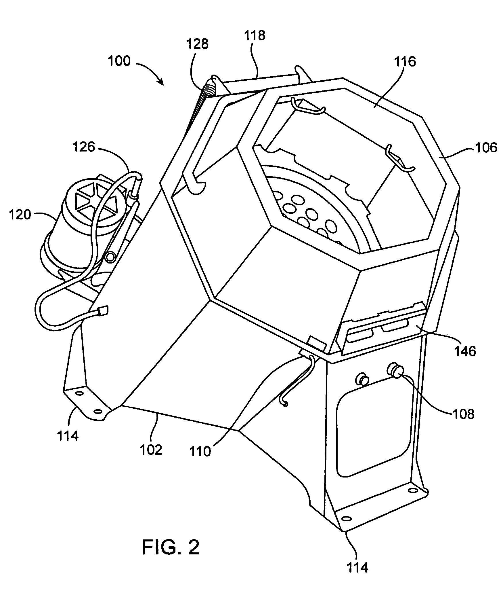 Canted manually loaded produce dryer