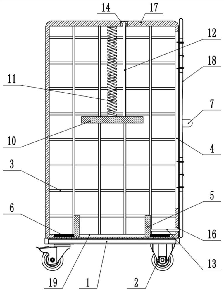 Logistics buffering and fixing device