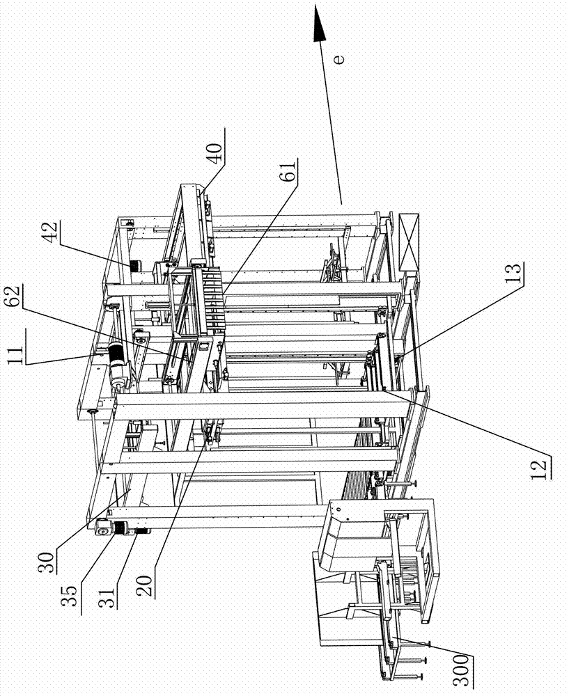 Bottle stacking machine in high position