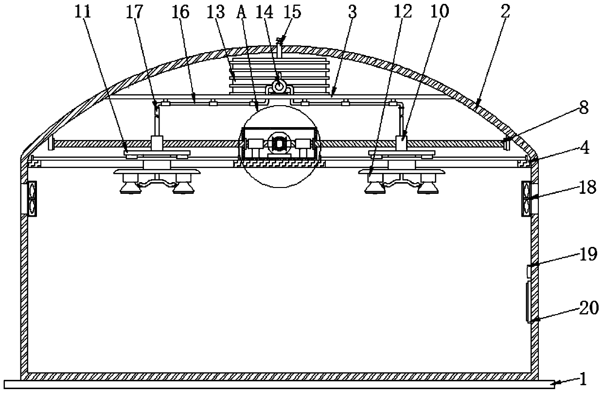 Multifunctional dry material shed for preparing dry materials based on biological power generation smoke afterheat