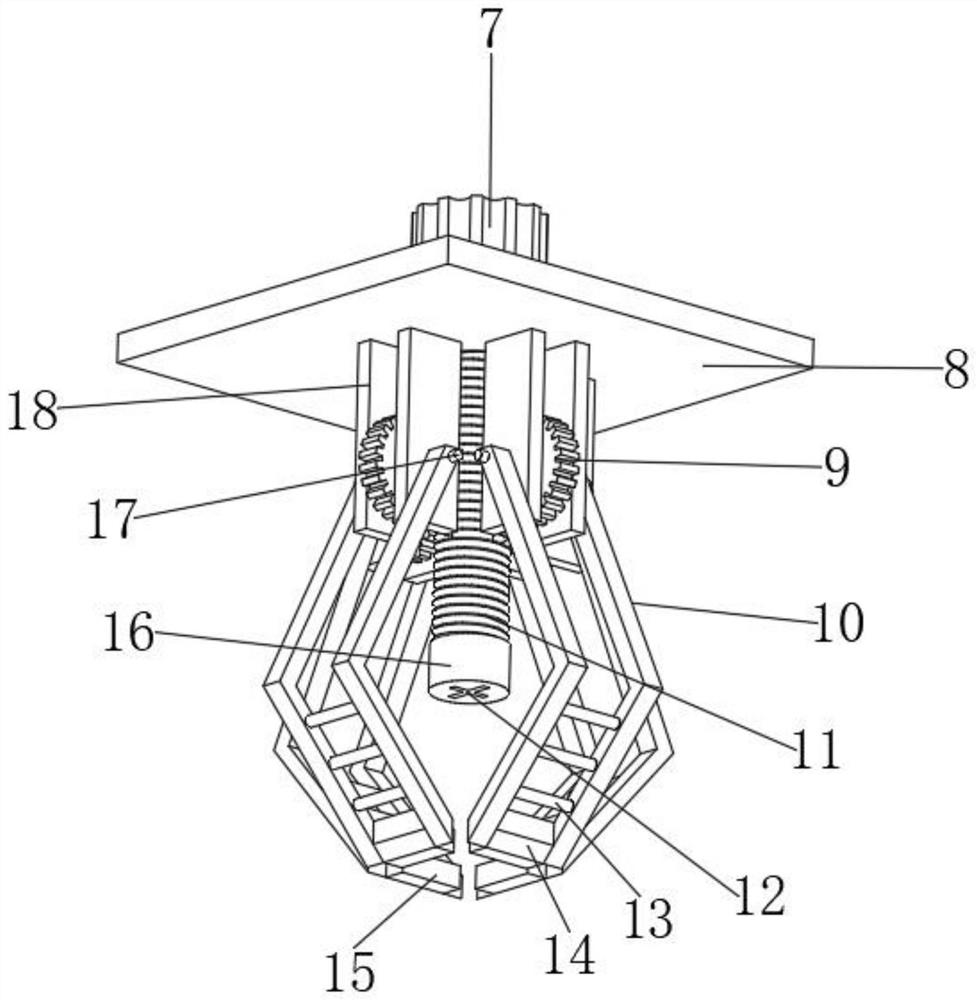 Grabbing device for ultrasonic cleaning equipment