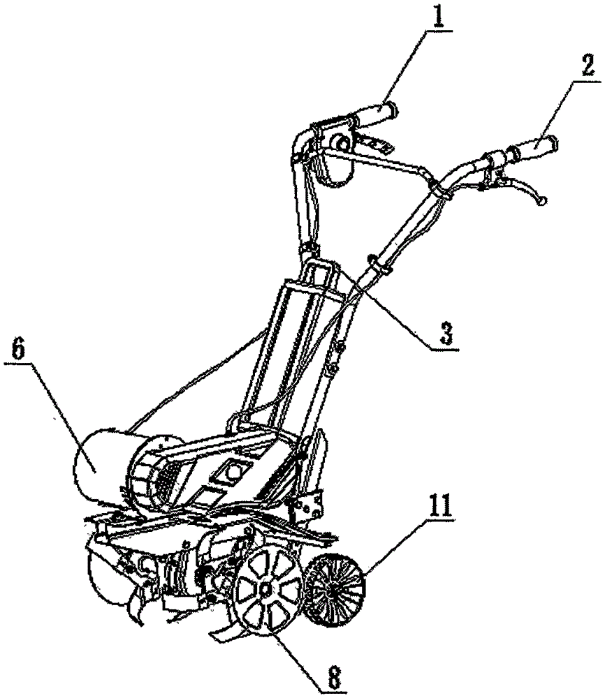 Energy-saving and environment-protecting rotary cultivator