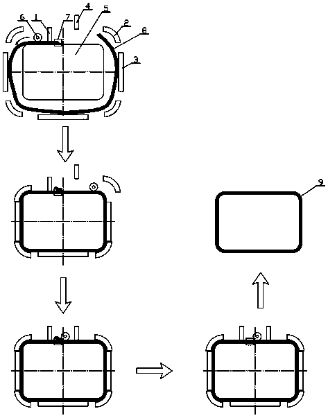 A kind of equipment and method for one-time forming bamboo frame by using bamboo strips