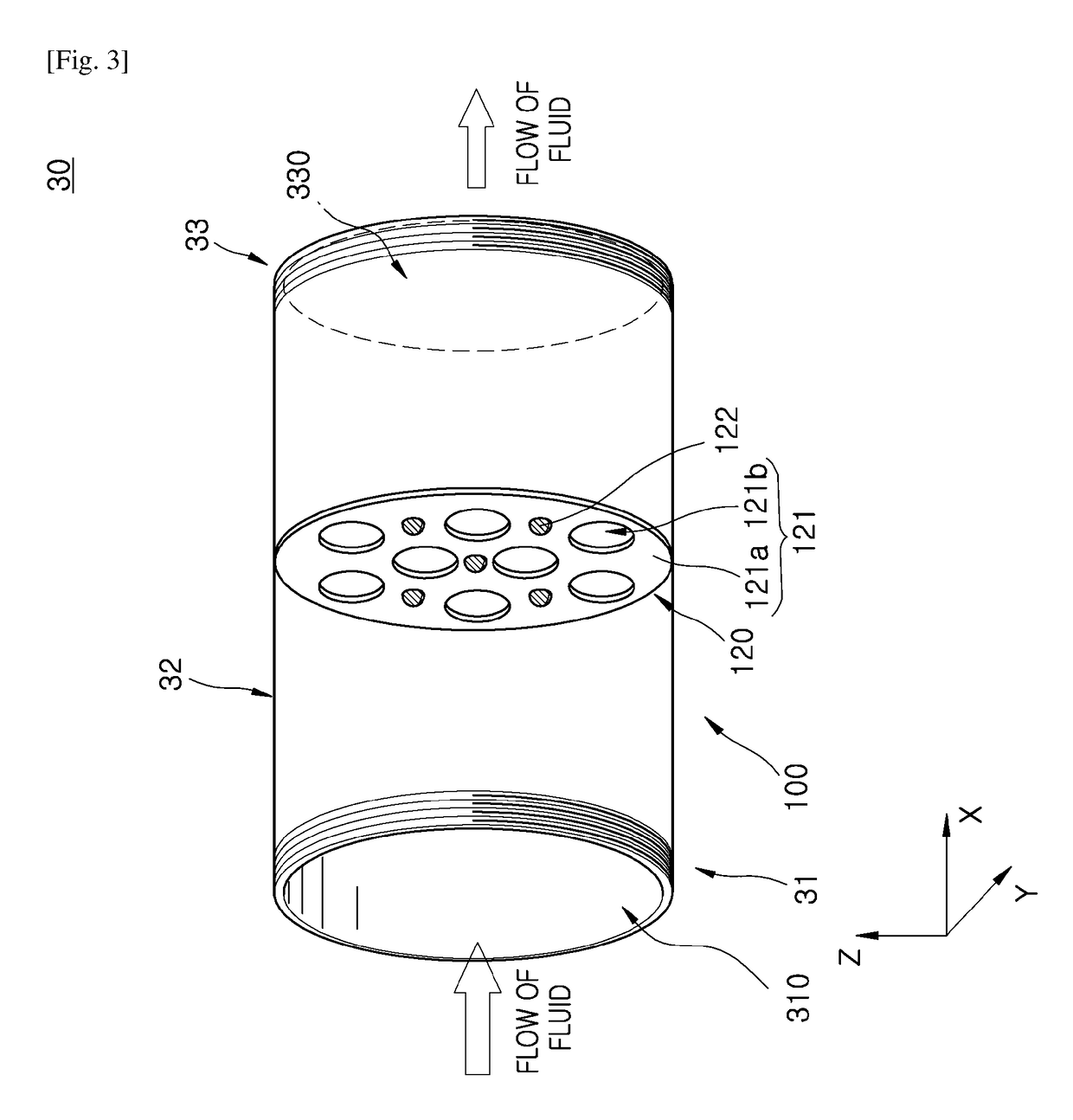 Tubular fluid purification apparatus