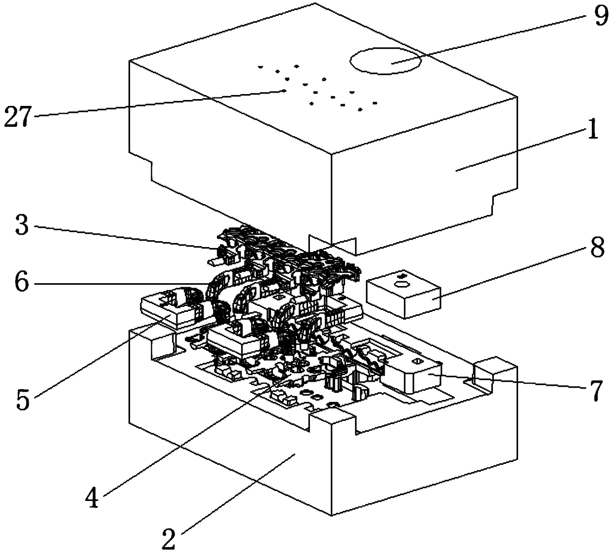 Rapid casting method for cylinder cover of diesel engine and sand core assembly