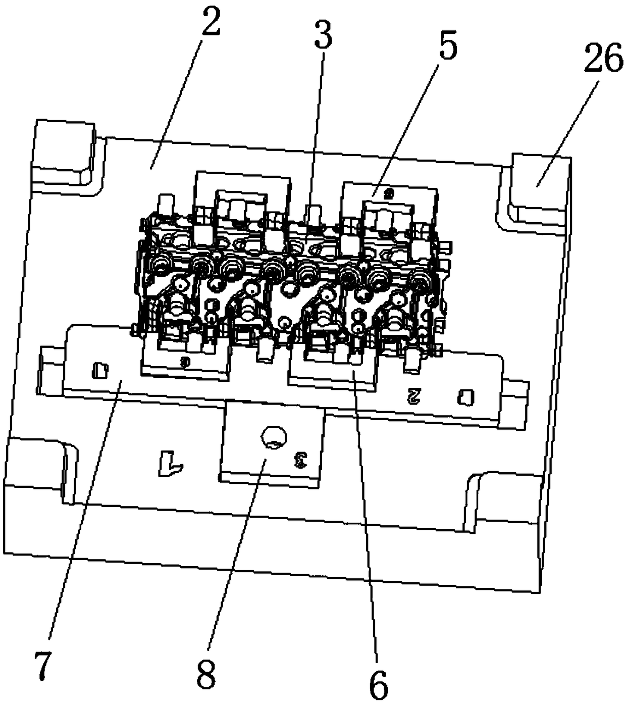 Rapid casting method for cylinder cover of diesel engine and sand core assembly