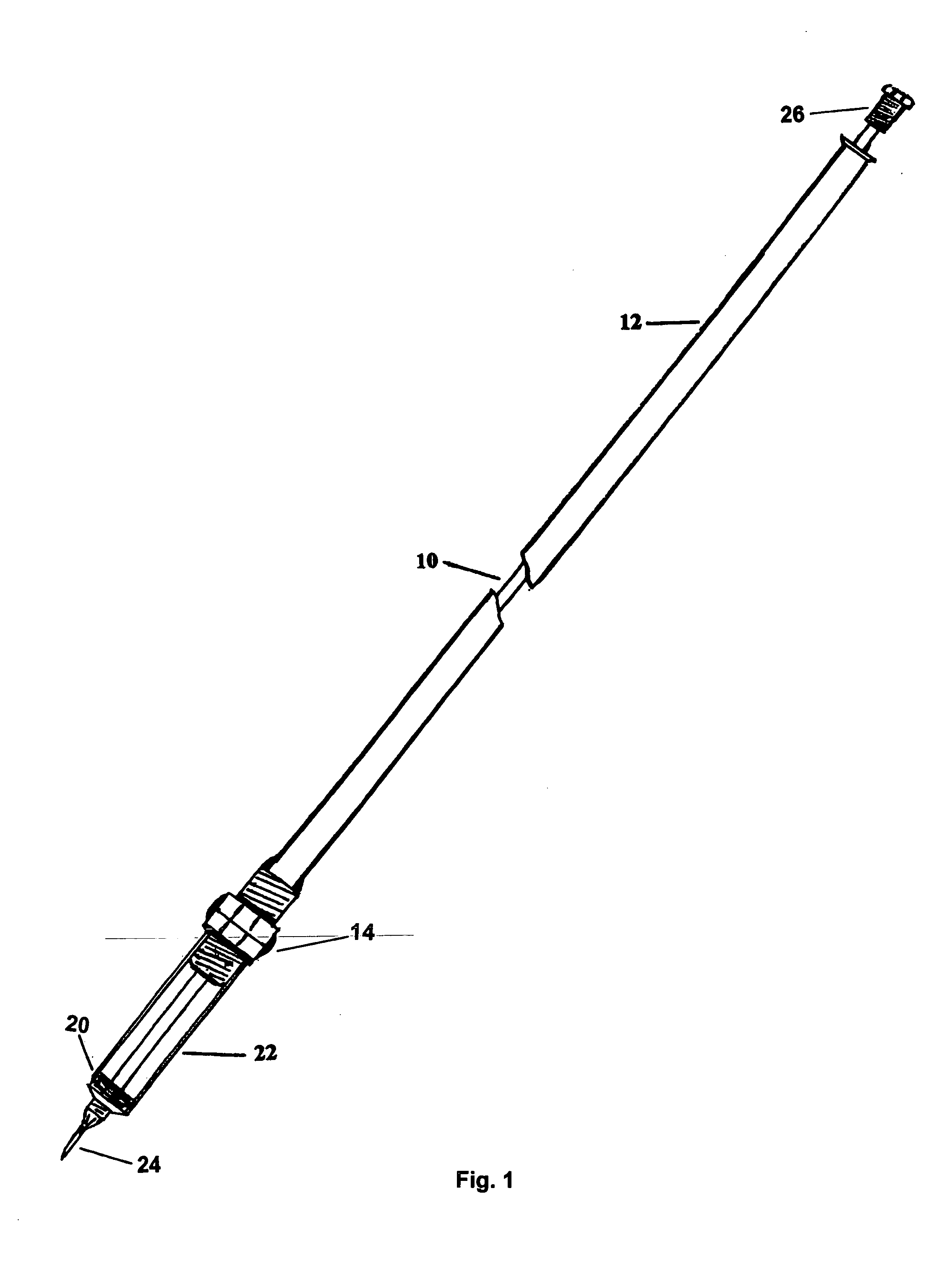 Thumb trigger syringe pole