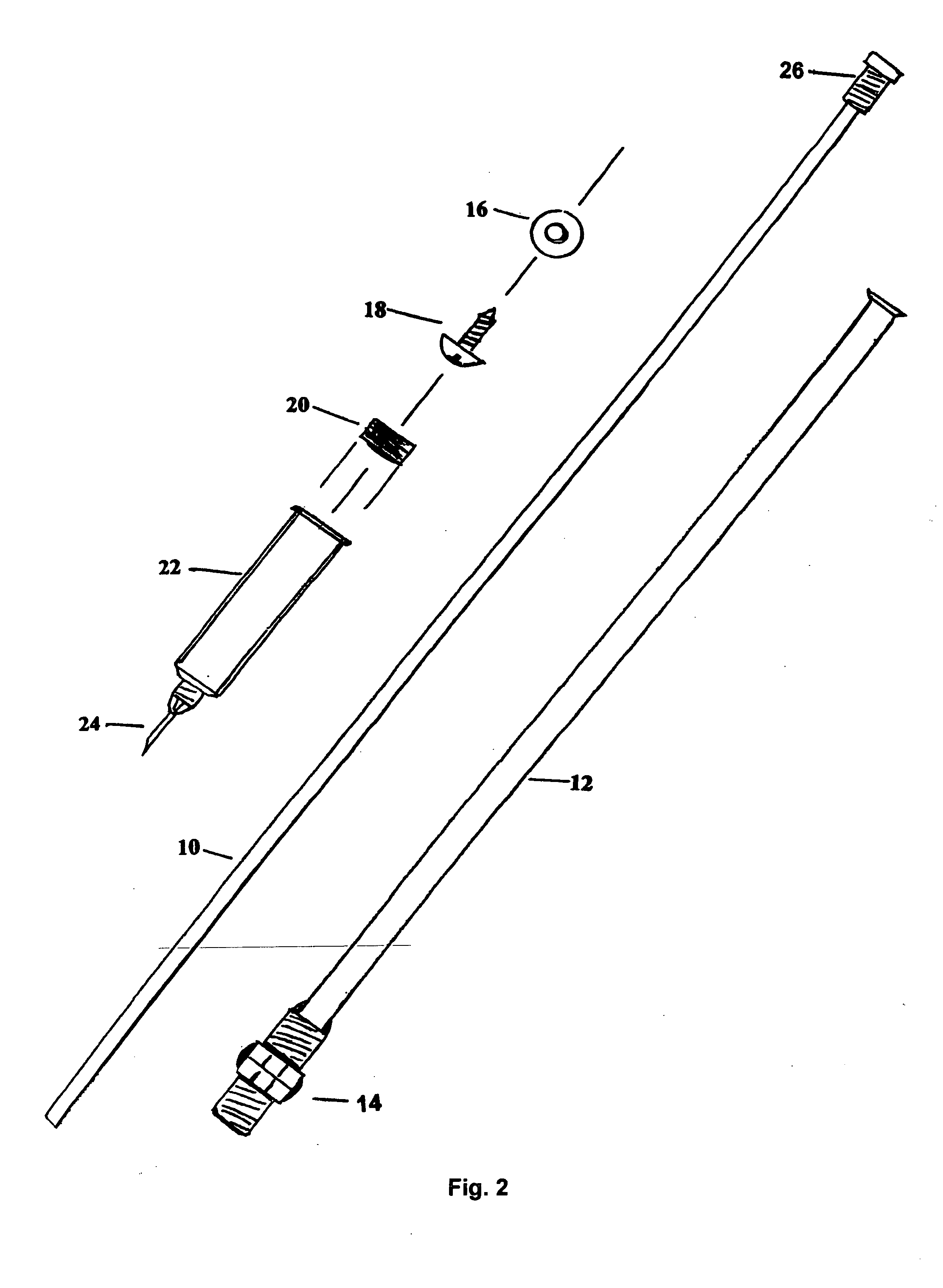 Thumb trigger syringe pole