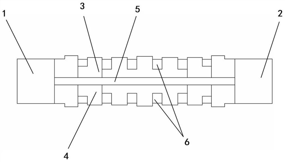 High-power harmonic suppression filter based on rectangular waveguide structure