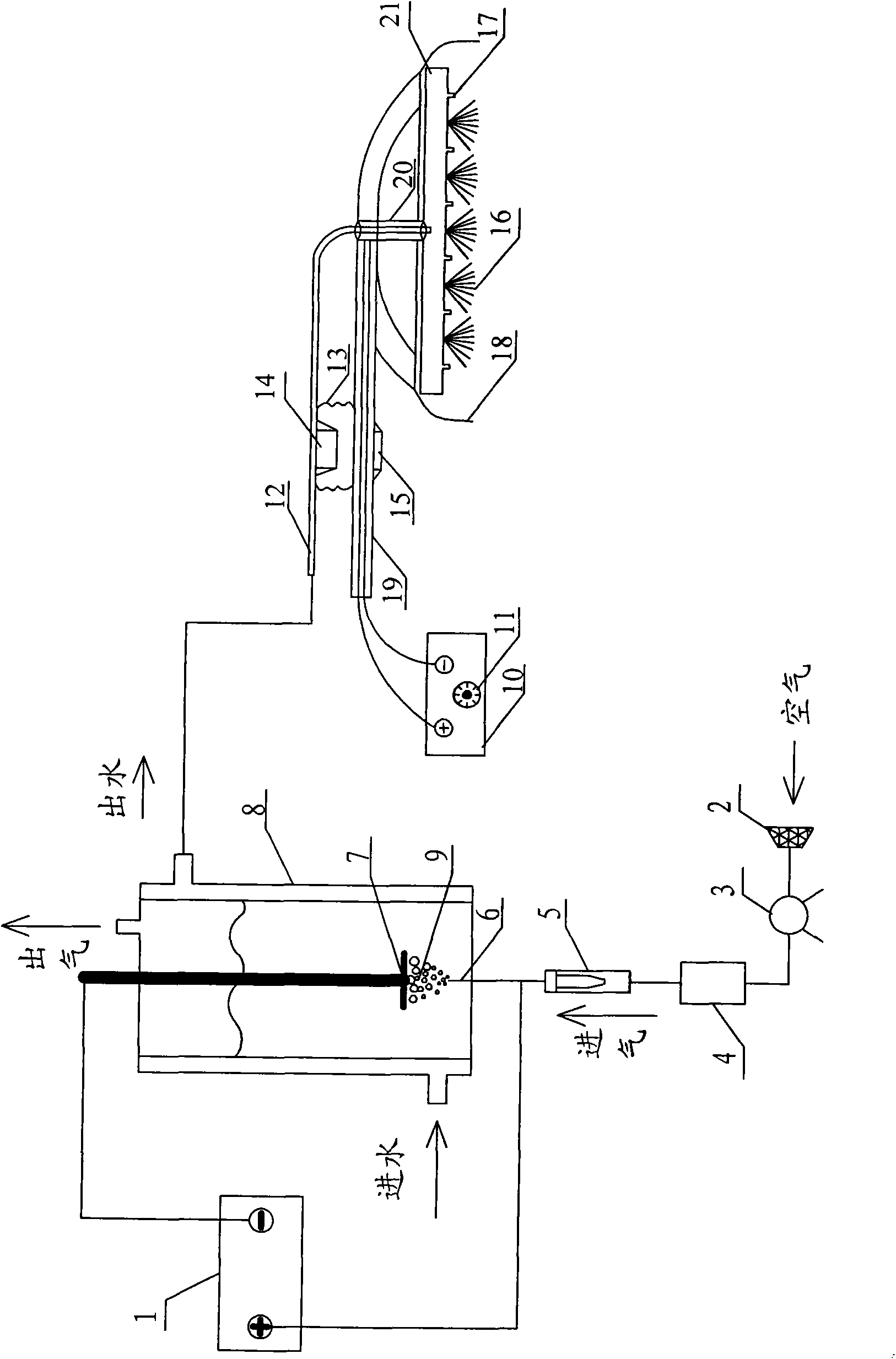 Electric rotating brush type oil stain table top cleaning device based on low-temperature plasma bodies