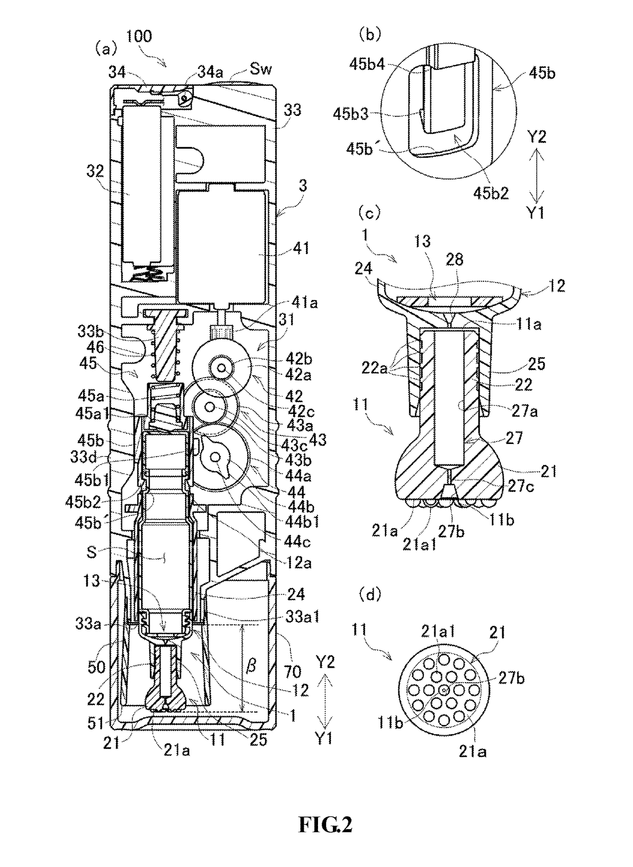 Dirt removing device and dirt removing unit