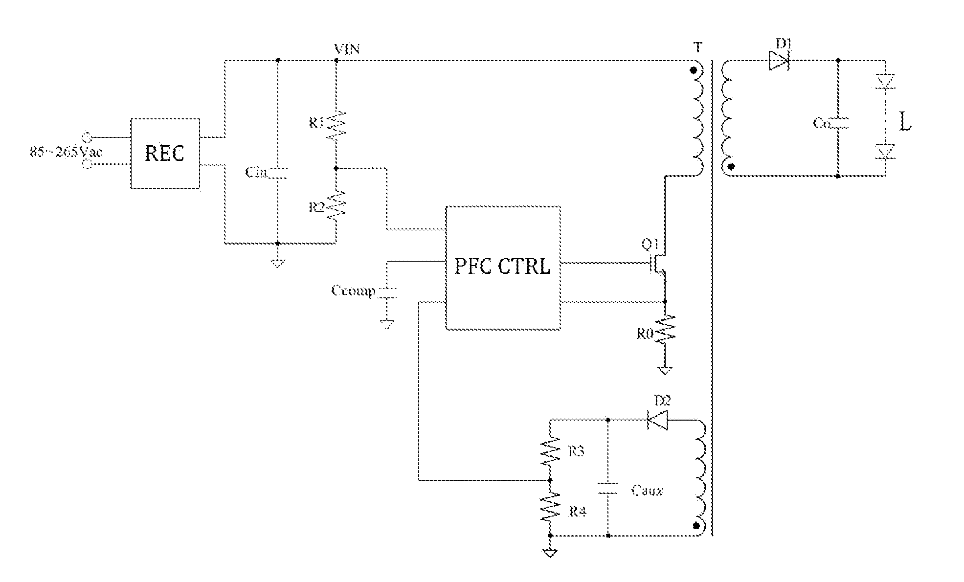 Control device for use with switching converters