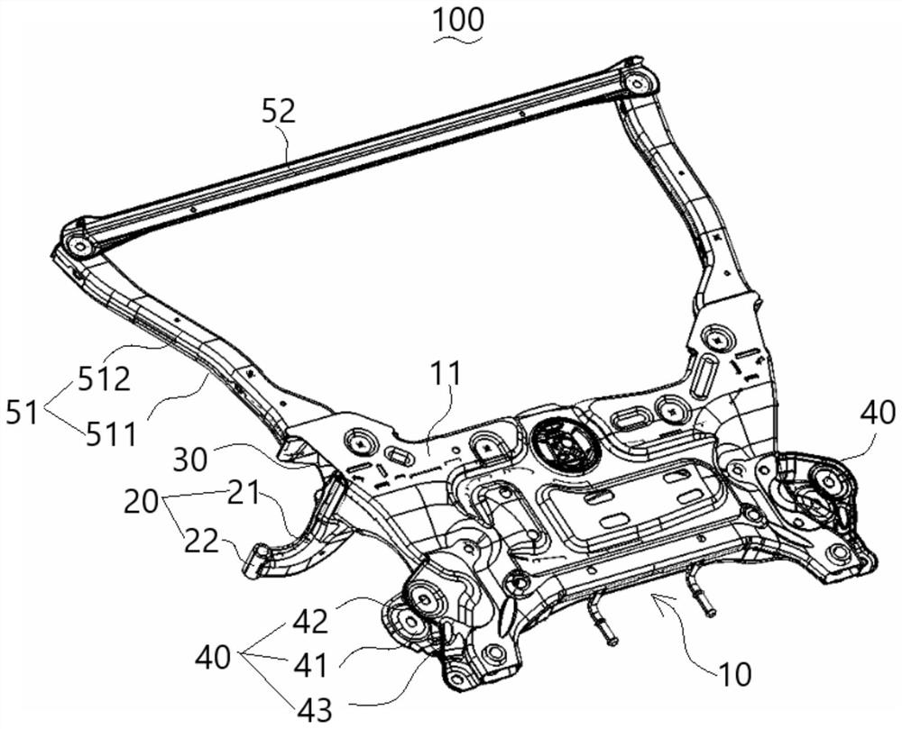 Platformization front auxiliary frame