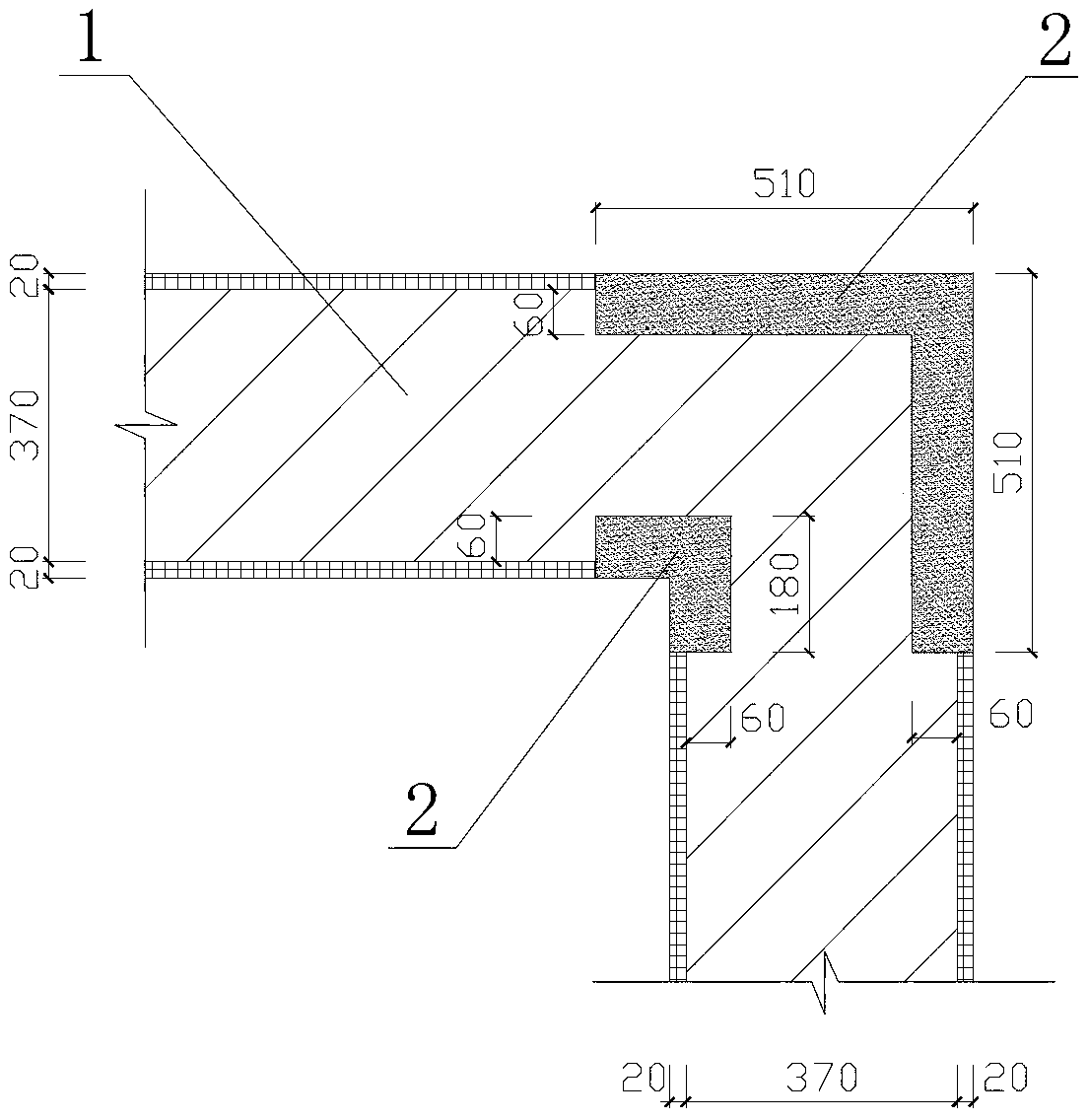 Construction method of high elongation concrete embedded constructional column