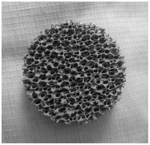 Device for preparing porous ceramic and method for preparing porous ceramic by using polystyrene foam particles