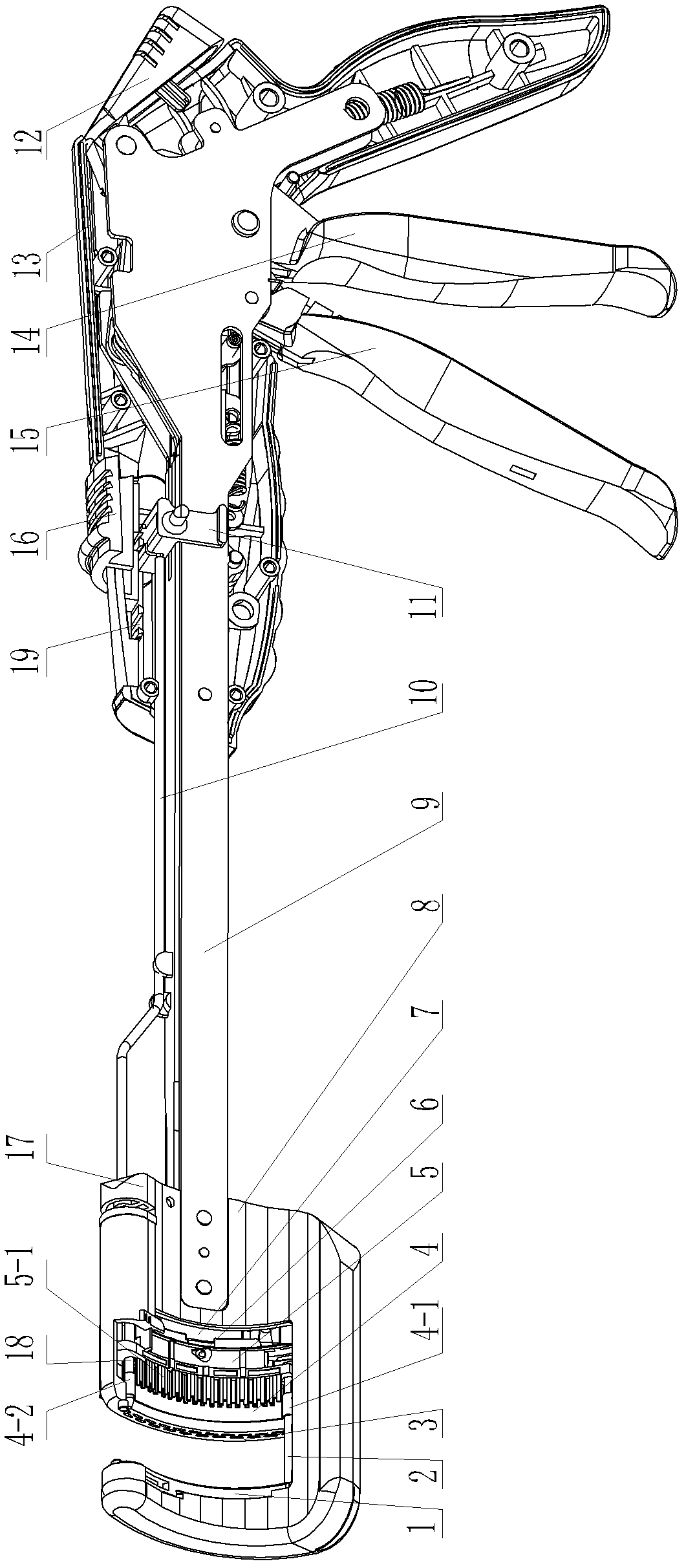 Surgical incision stitching instrument