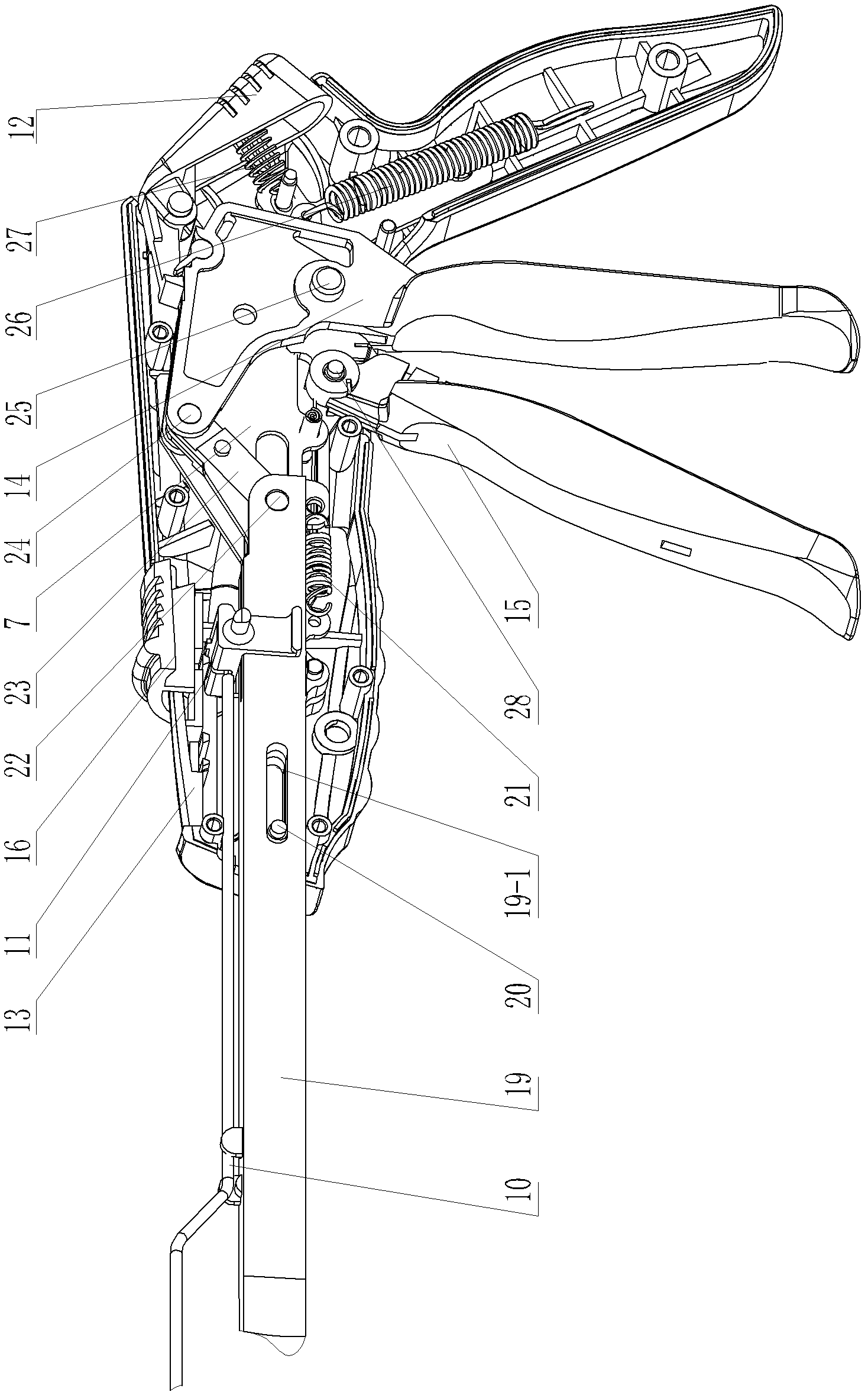 Surgical incision stitching instrument