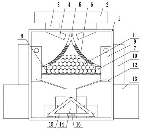 A multi-stage treatment device for medical wastewater