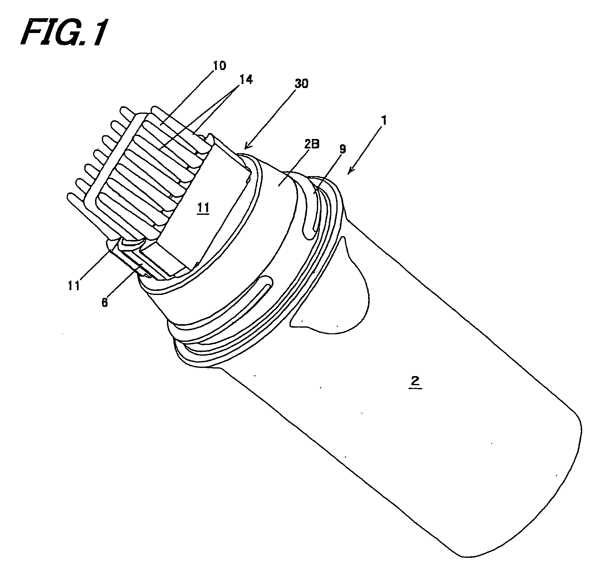 Applicator for Hair and Cosmetic Container with the Applicator