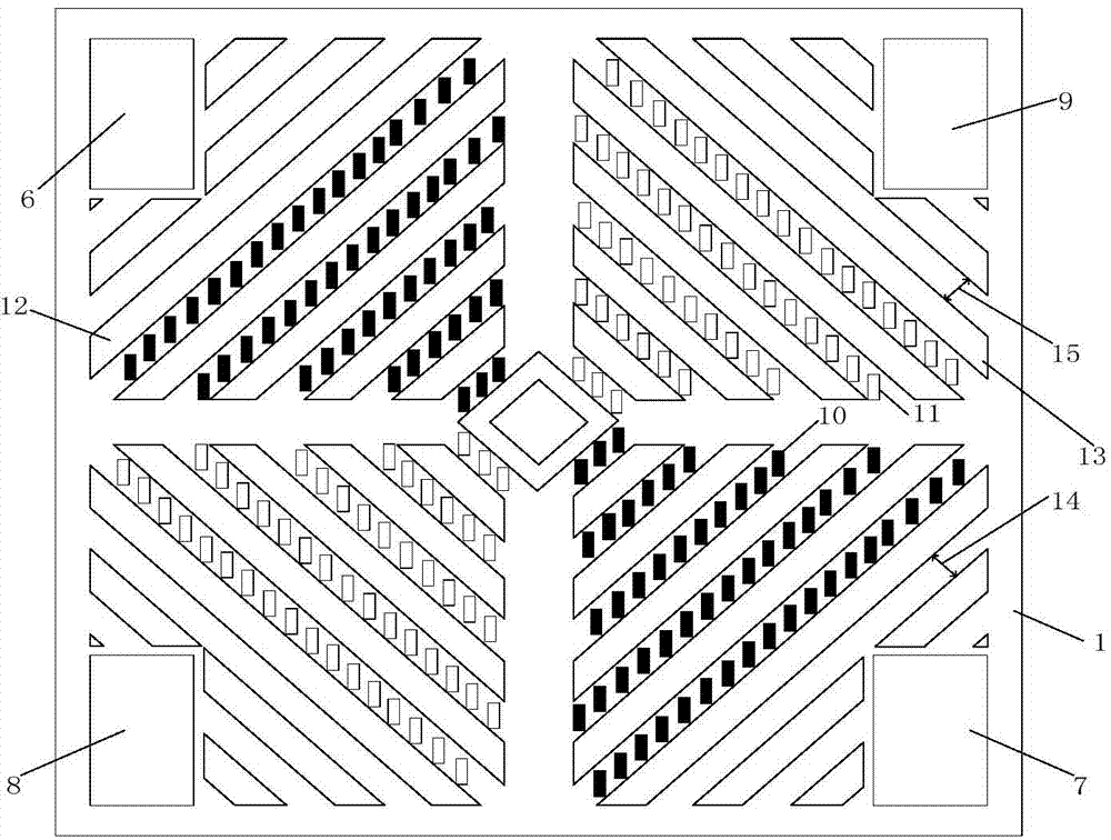 Push-pull bridge type magnetic sensor for high-intensity magnetic field