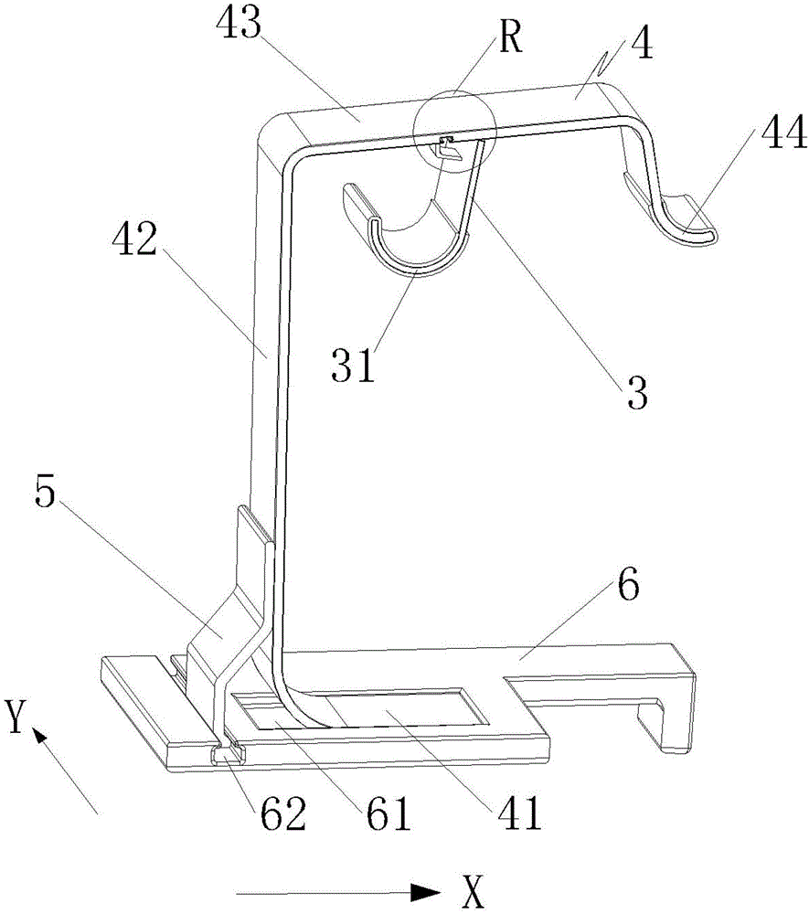 Mounting anti-rotation auxiliary tool for hydraulic power steering pipeline