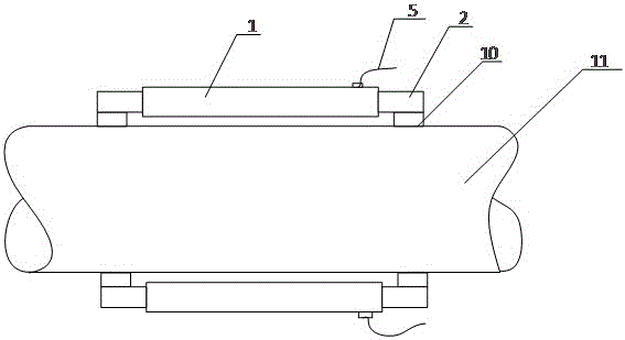 Reinforcement meter for measuring support axial force of foundation pit