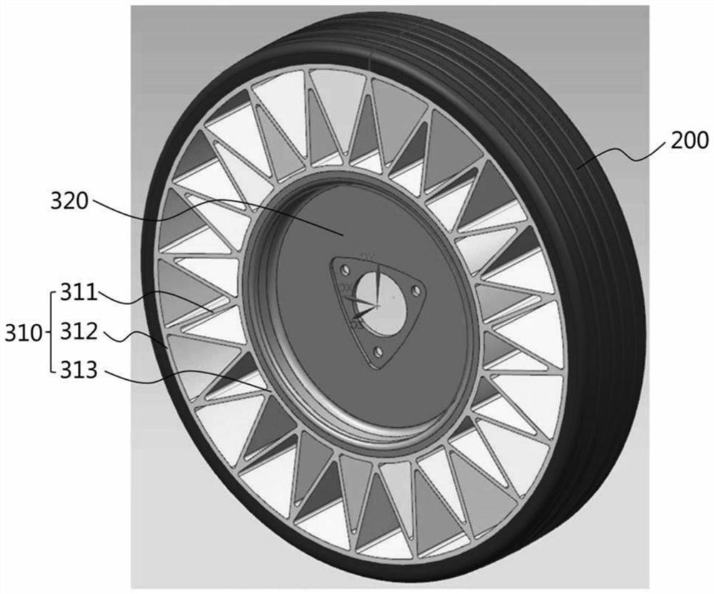 Non-pneumatic tire having block type reinforcement