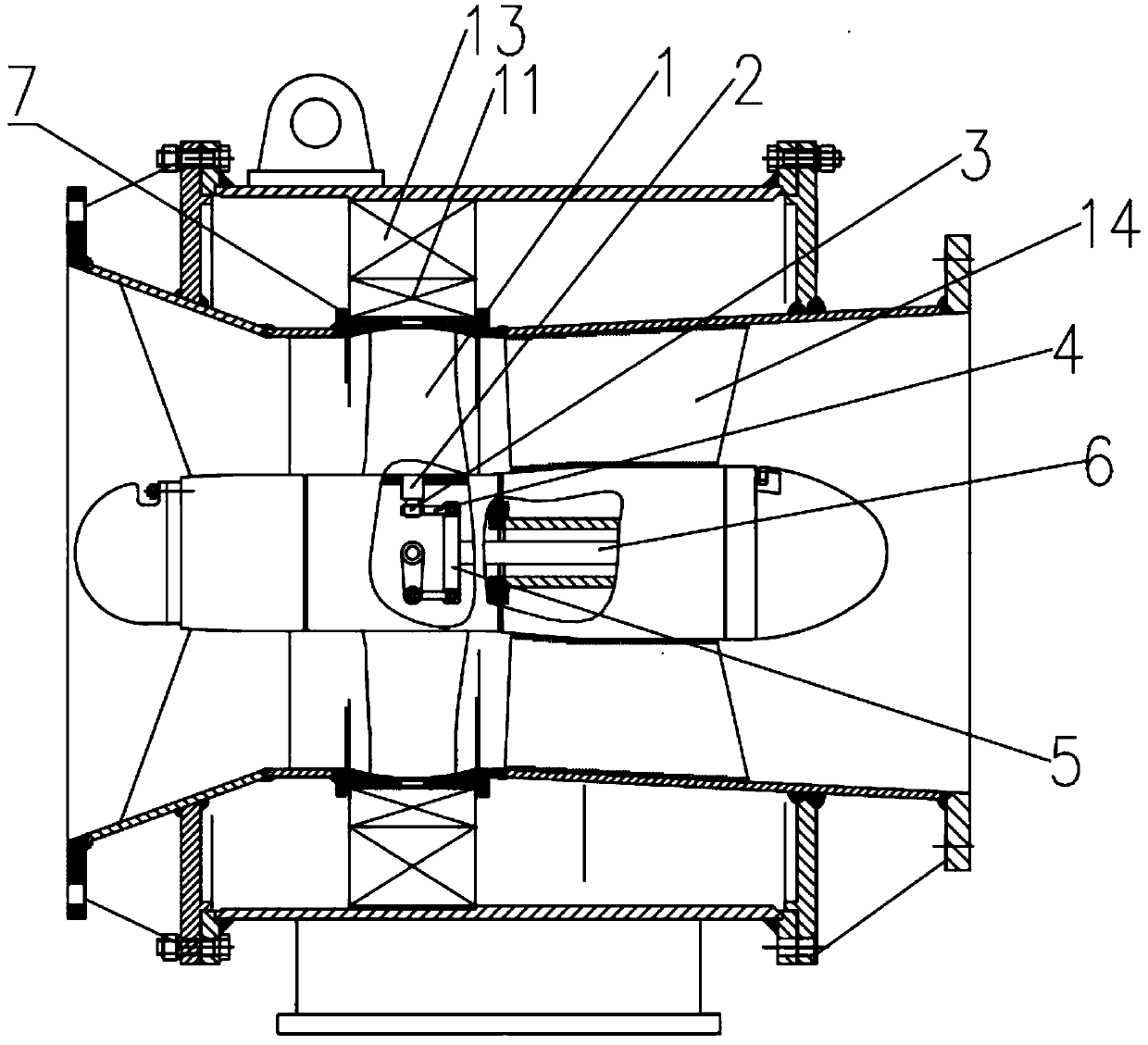 Impeller built-in electric pump adjustable blade