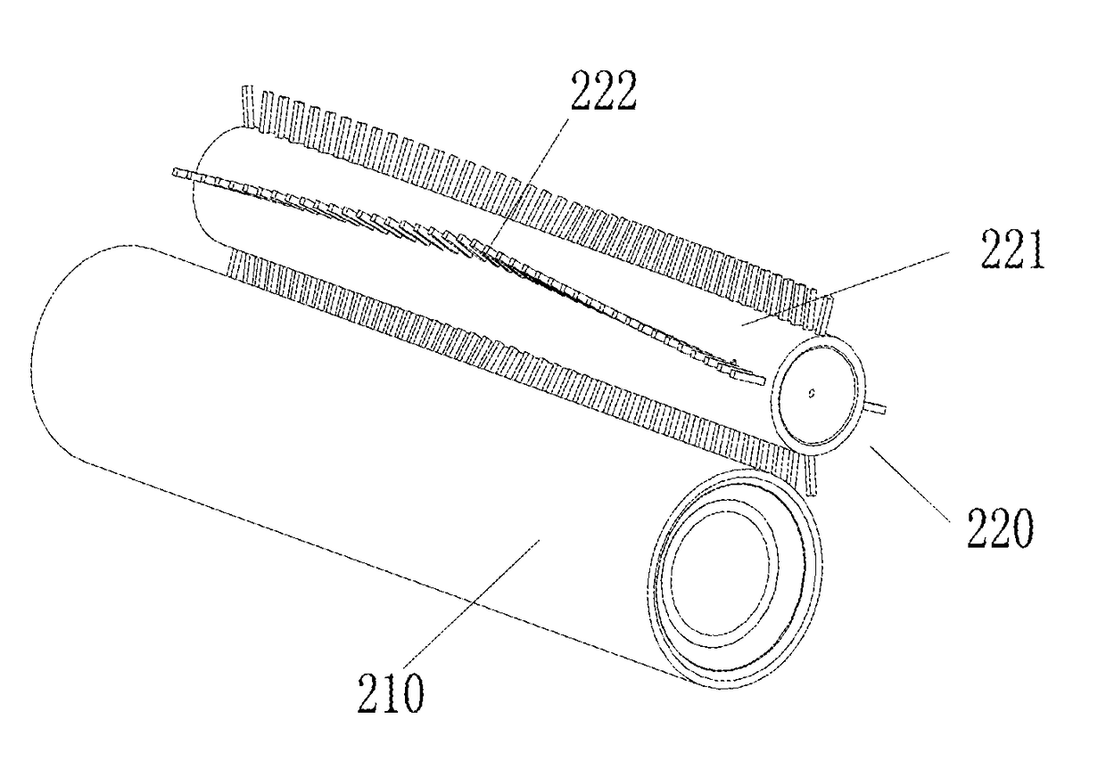 Floor cleaner, and cleaning mechanism for clearing cleaning roller