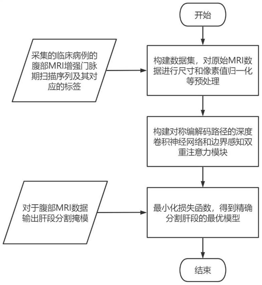 A boundary-aware double-attention-guided liver segment segmentation method