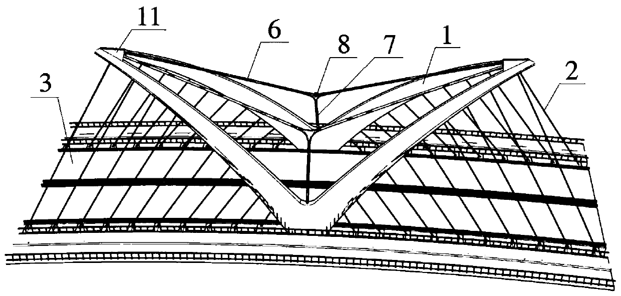 Seagull-type space dorsal cable-stayed bridge system