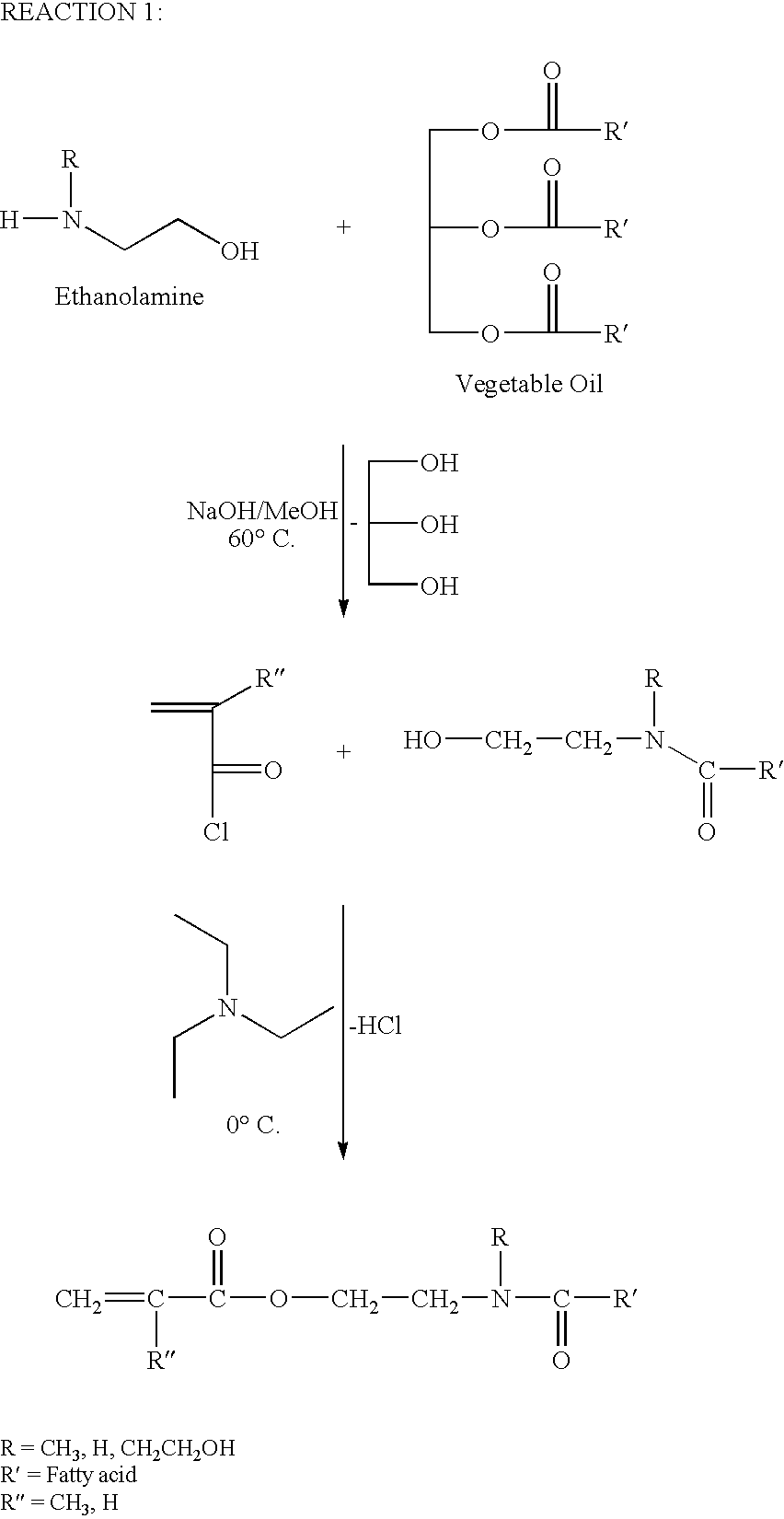 Glycerol Ester-Free Functionalized Vegetable Oil Derivatives and Their Latex Compounds