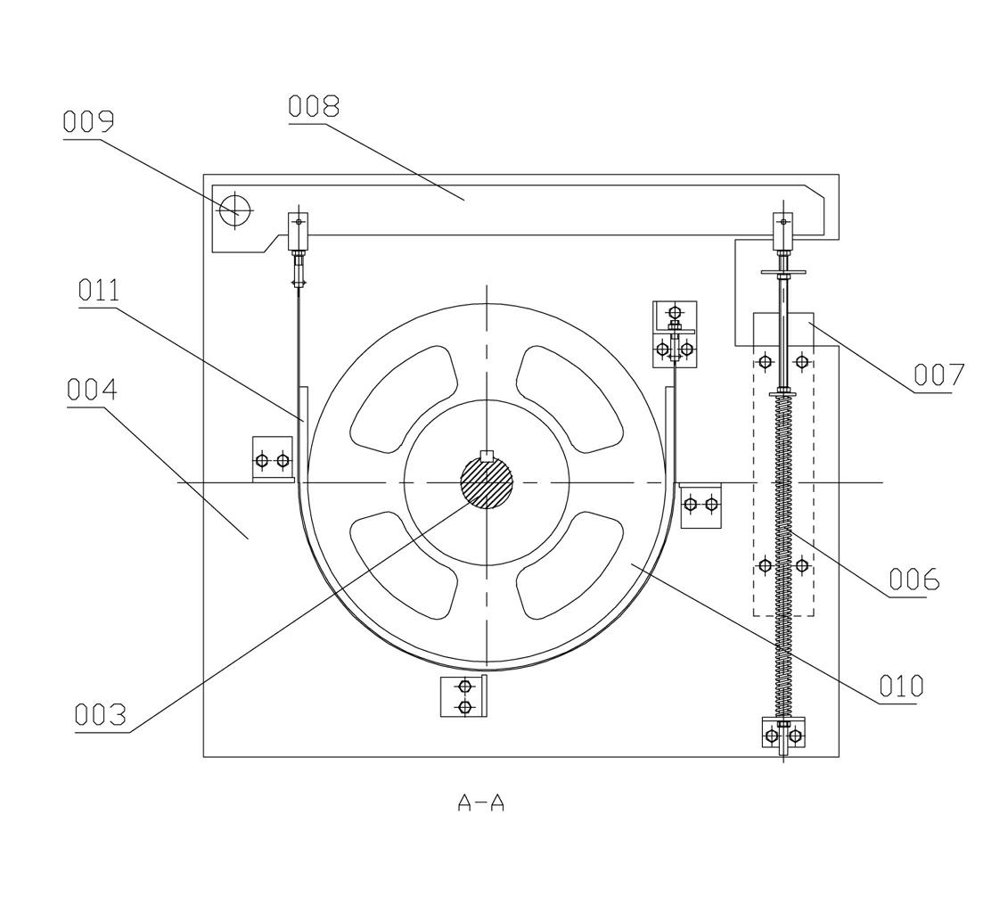 Power-off braking mechanism for main brake of escalator