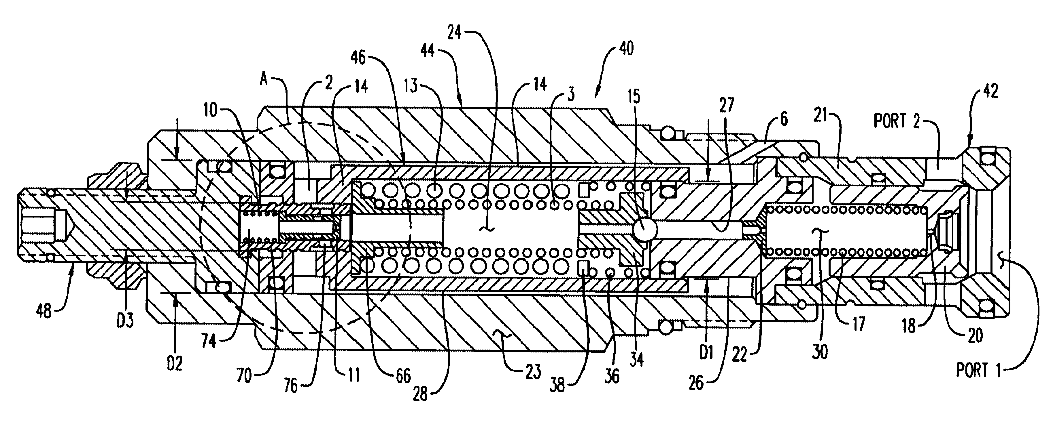 Pilot operated pressure valve