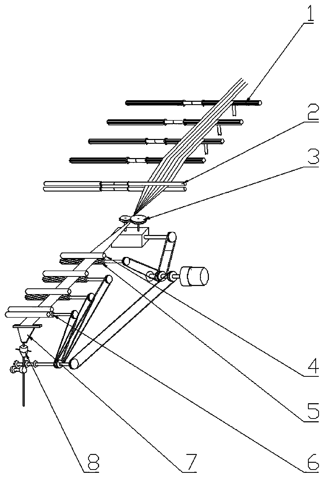 Production method of vortex spun yarns applied to men's clothing warp-weft different-colored fabric