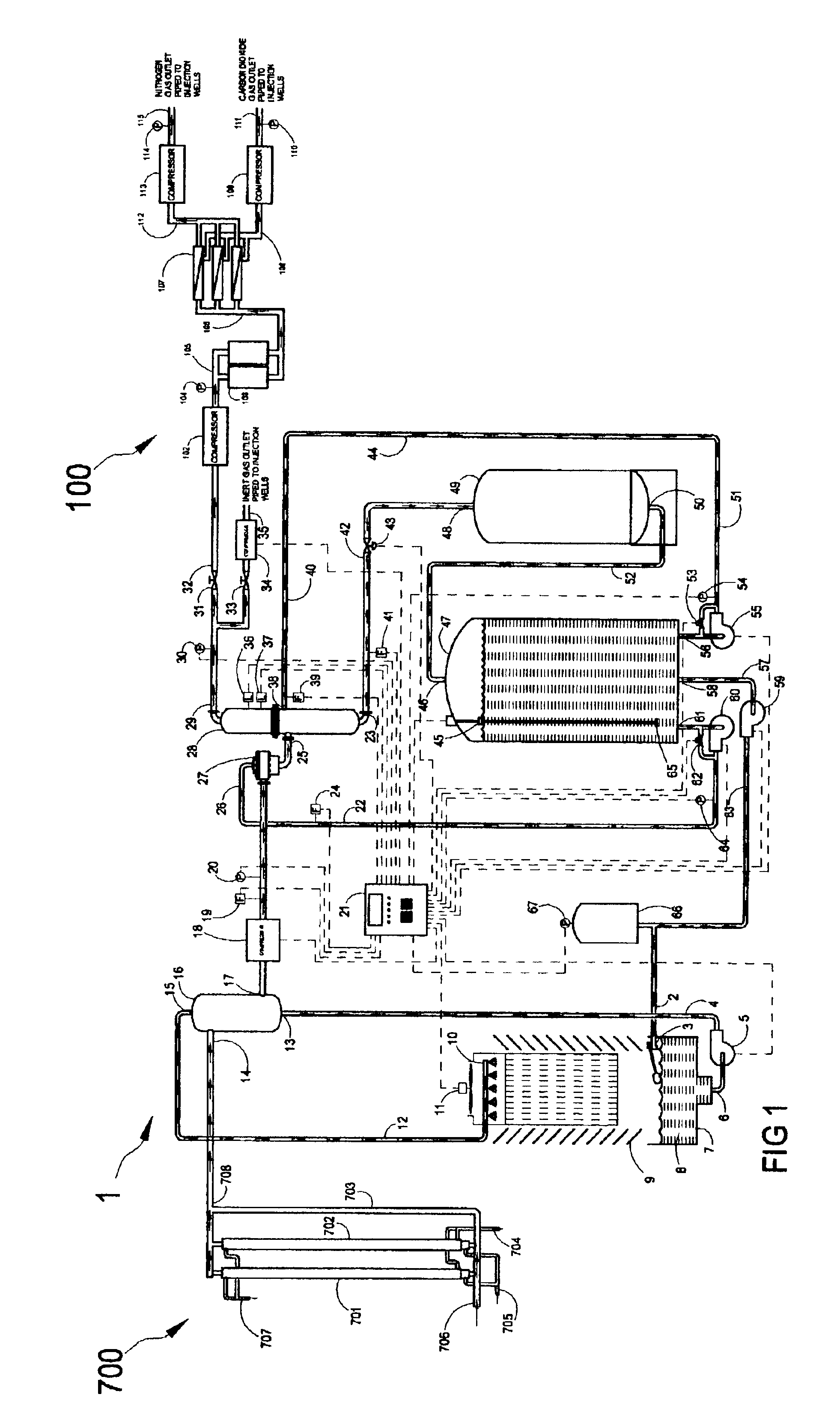 Methods and apparatus for increasing and extending oil production from underground formations nearly depleted of natural gas drive