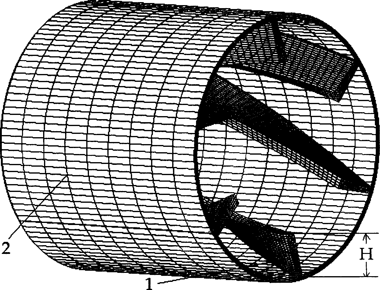 Main burner equipment with outer rotational flow and inner direct flow