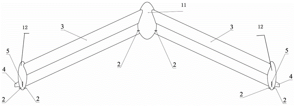 Wingspan-changeable inflatable floating and rising integrated stratospheric airship