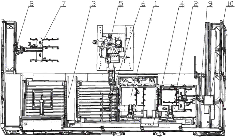 Robot intelligent up-and-down printed circuit board system and circuit board transfer method