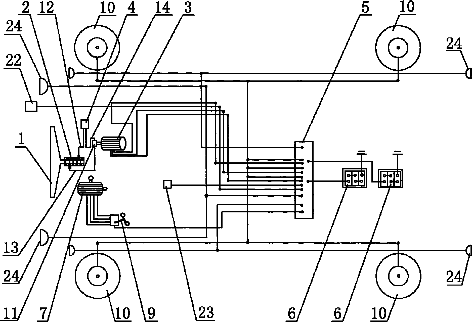 Wind power self-generating electric automobile