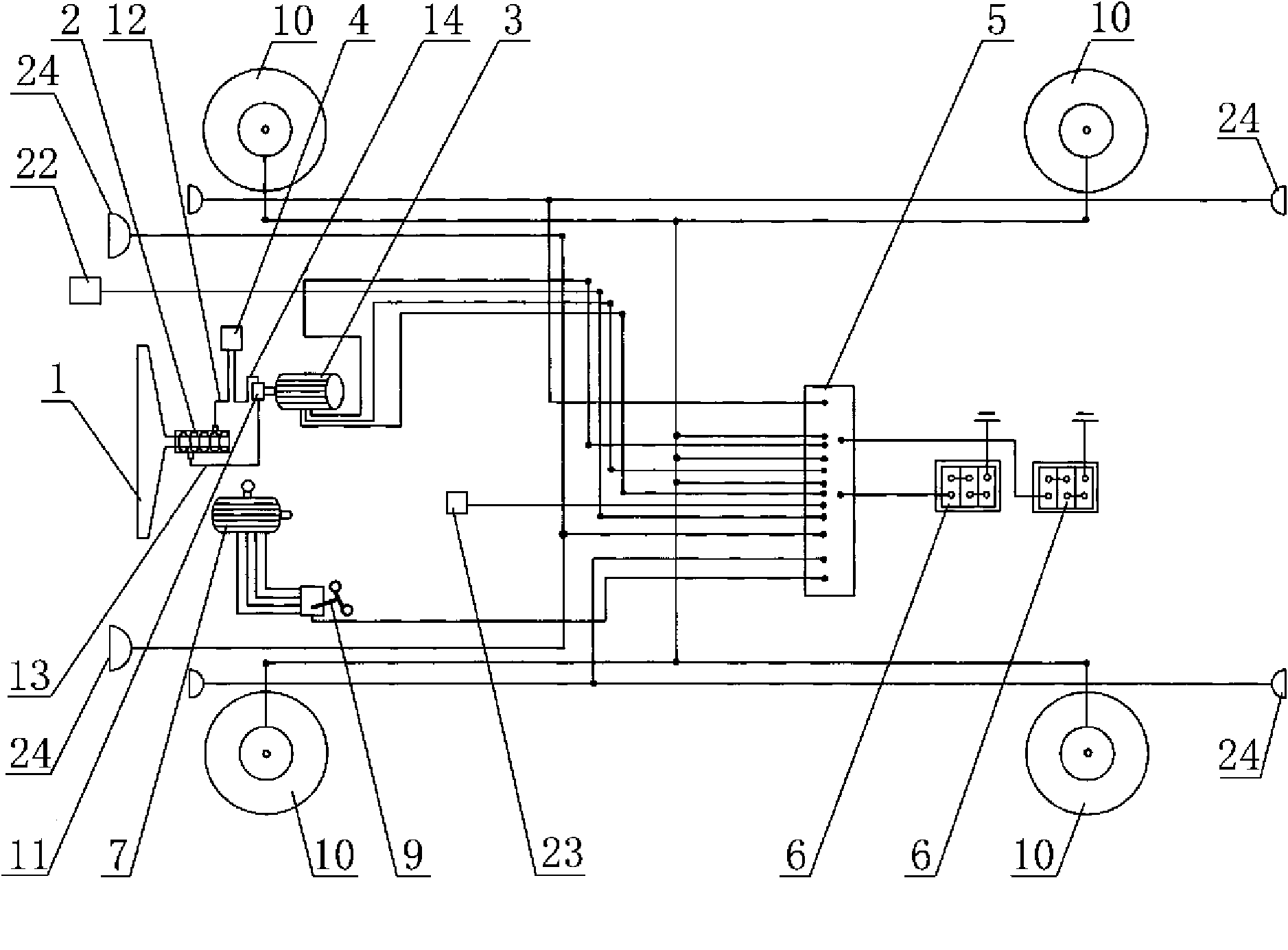 Wind power self-generating electric automobile