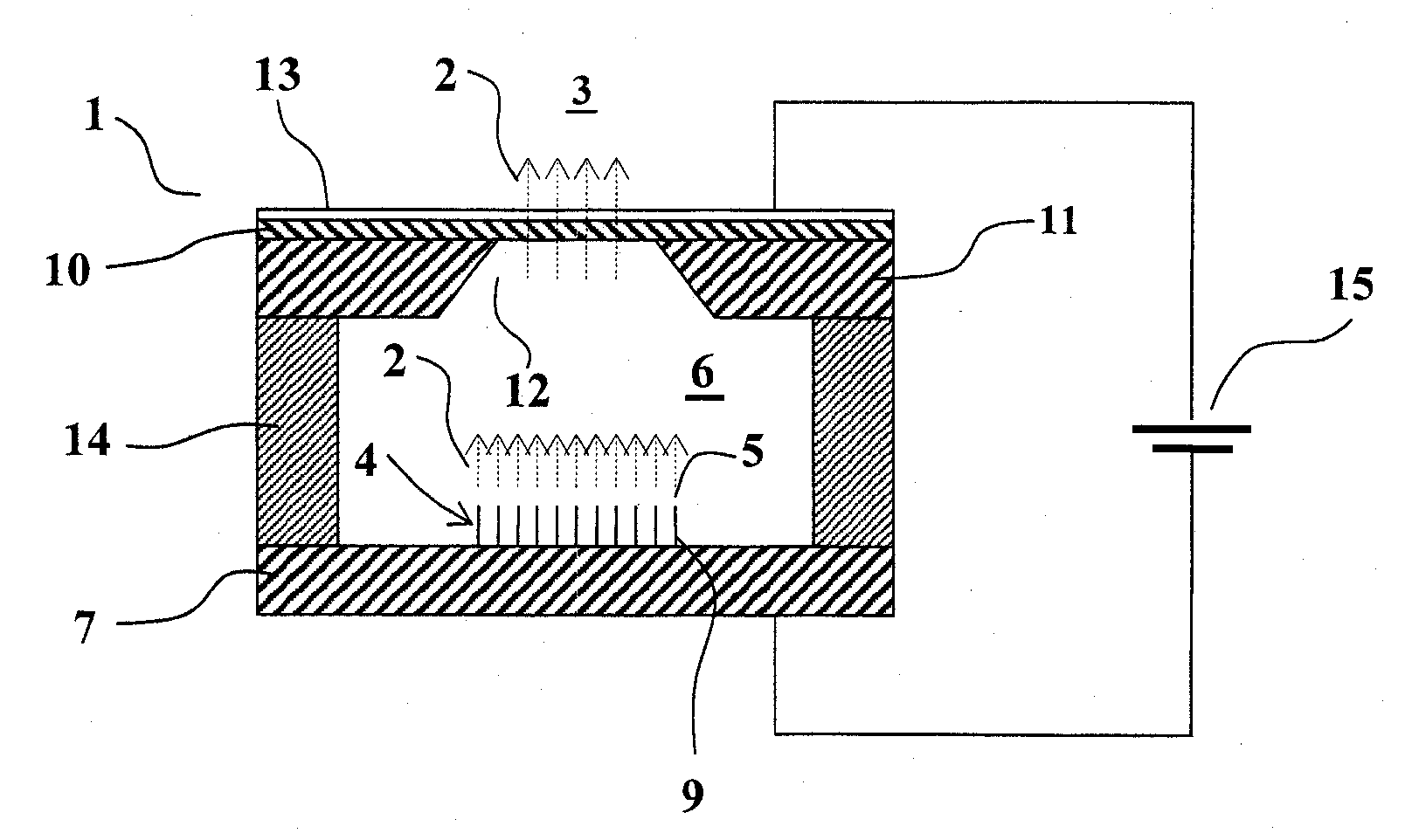 Gas detector and process for monitoring the concentration of a gas