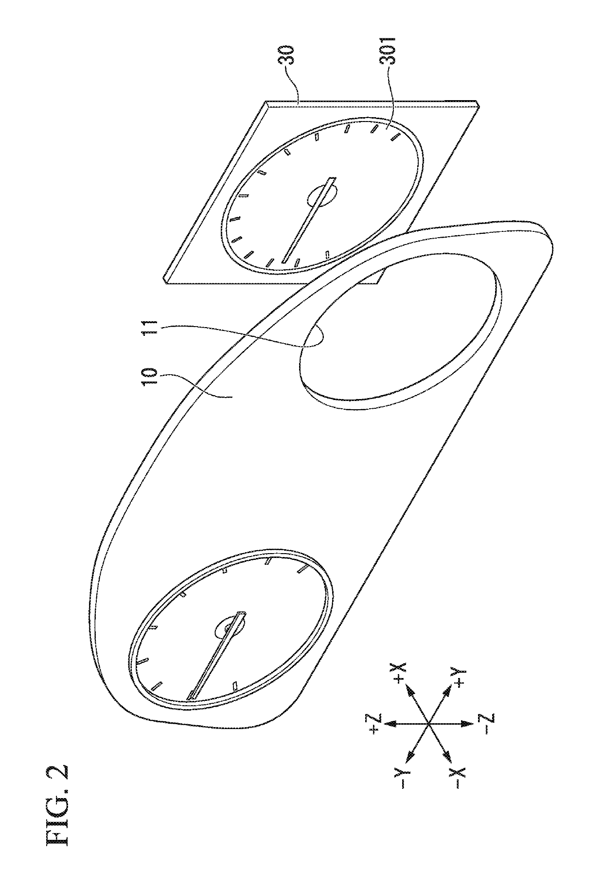 Display device and mounting structure of vehicle meter